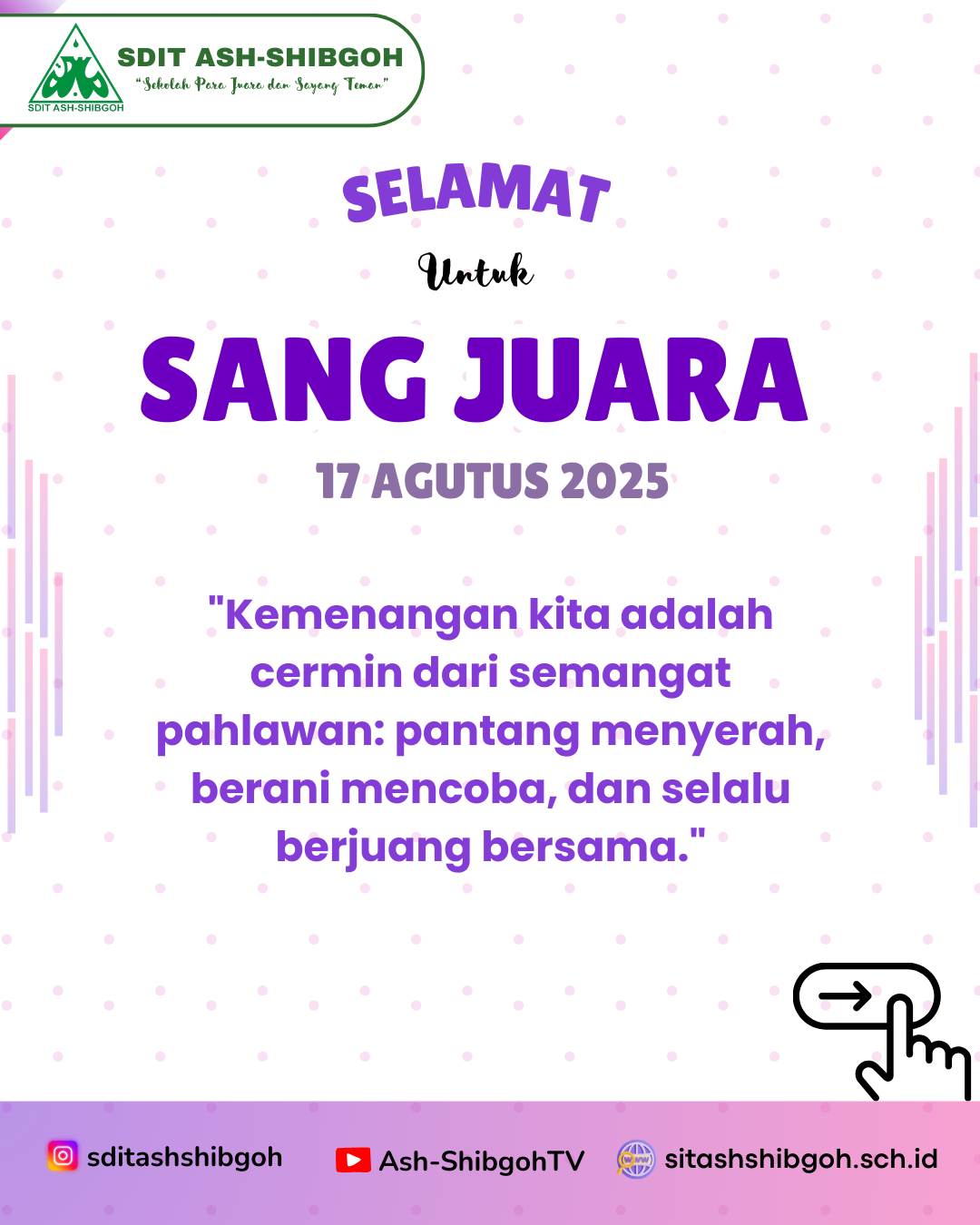 ✨ 𝐂𝐢𝐧𝐭𝐚 𝐓𝐚𝐧𝐚𝐡 𝐀𝐢𝐫 𝐝𝐚𝐧 𝐀𝐤𝐡𝐥𝐚𝐤 𝐌𝐮𝐥𝐢𝐚: 𝙎𝙚𝙢𝙖𝙣𝙜𝙖𝙩 𝙃𝙐𝙏 𝙍𝙄 𝙠𝙚-79 𝙙𝙞 𝙎𝘿𝙄𝙏 𝘼𝙨𝙝-𝙎𝙝𝙞𝙗𝙜𝙤𝙝🏫 Suasana Penuh Semangat Merah Putih  Dalam rangka memp